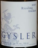 2007er Riesling trocken, Gysler